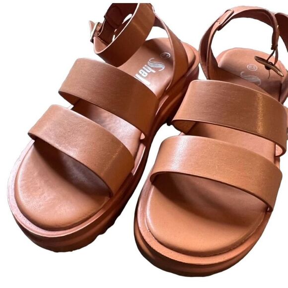 Chunky Strappy Sandals Sz 6.5 - Picture 1 of 5